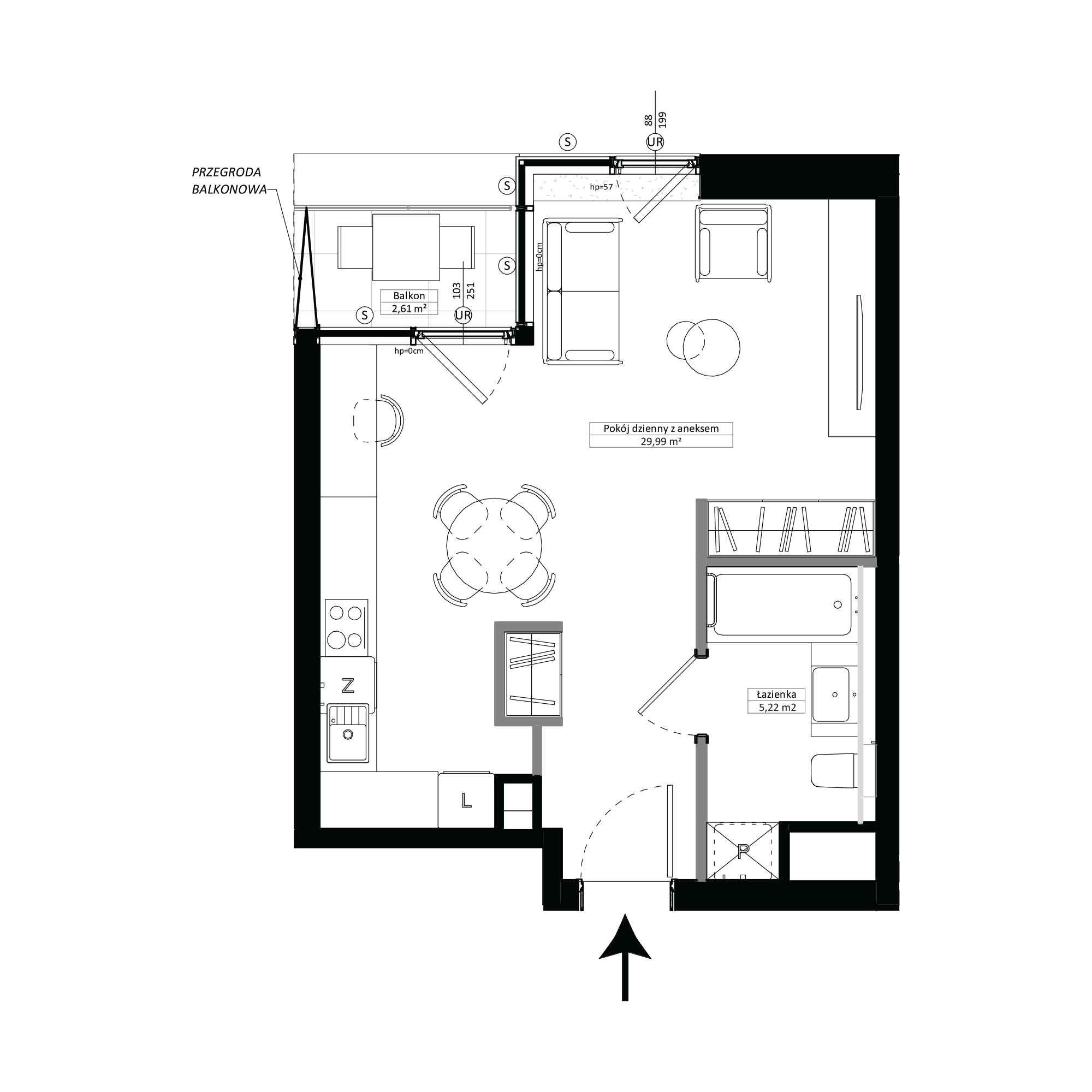 Pułaskiego 19 Poznań mieszkanie deweloperskie na 1 piętrze z 1 pokojem