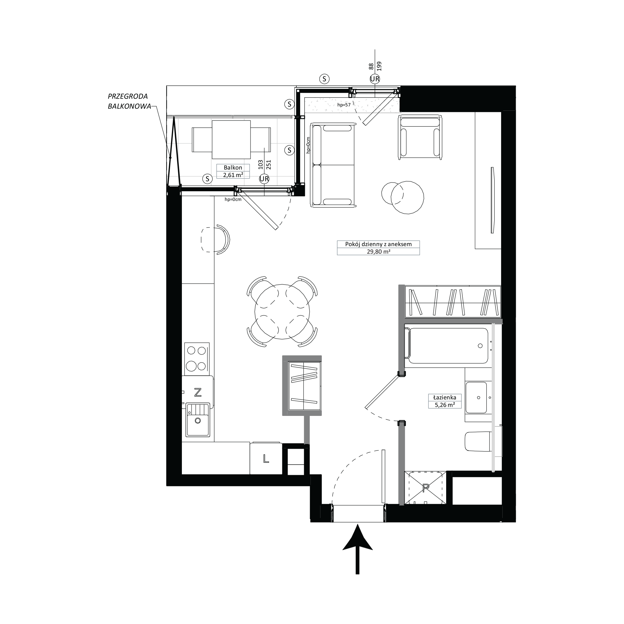 Pułaskiego 19 Poznań mieszkanie deweloperskie na 2 piętrze z 1 pokojem