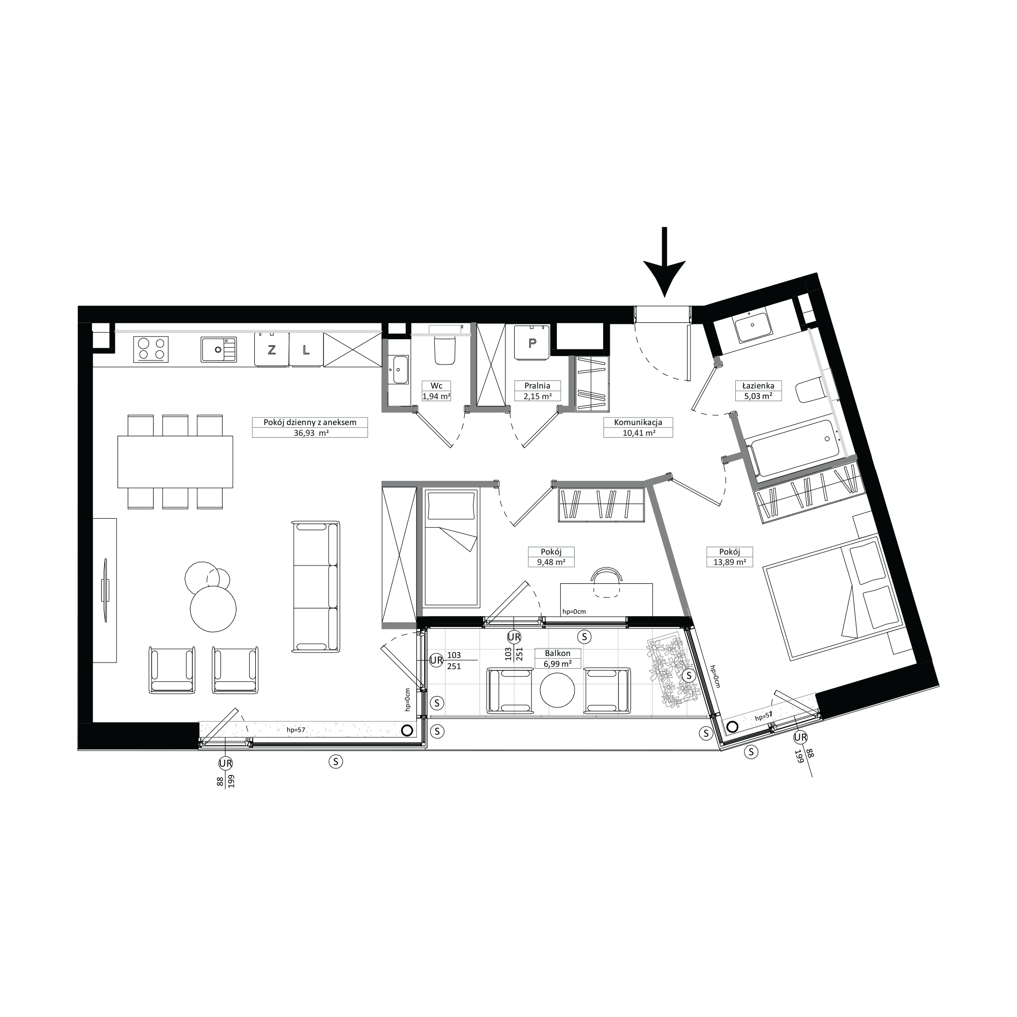 Pułaskiego 19 Poznań mieszkanie deweloperskie na 2 piętrze z 3 pokojami