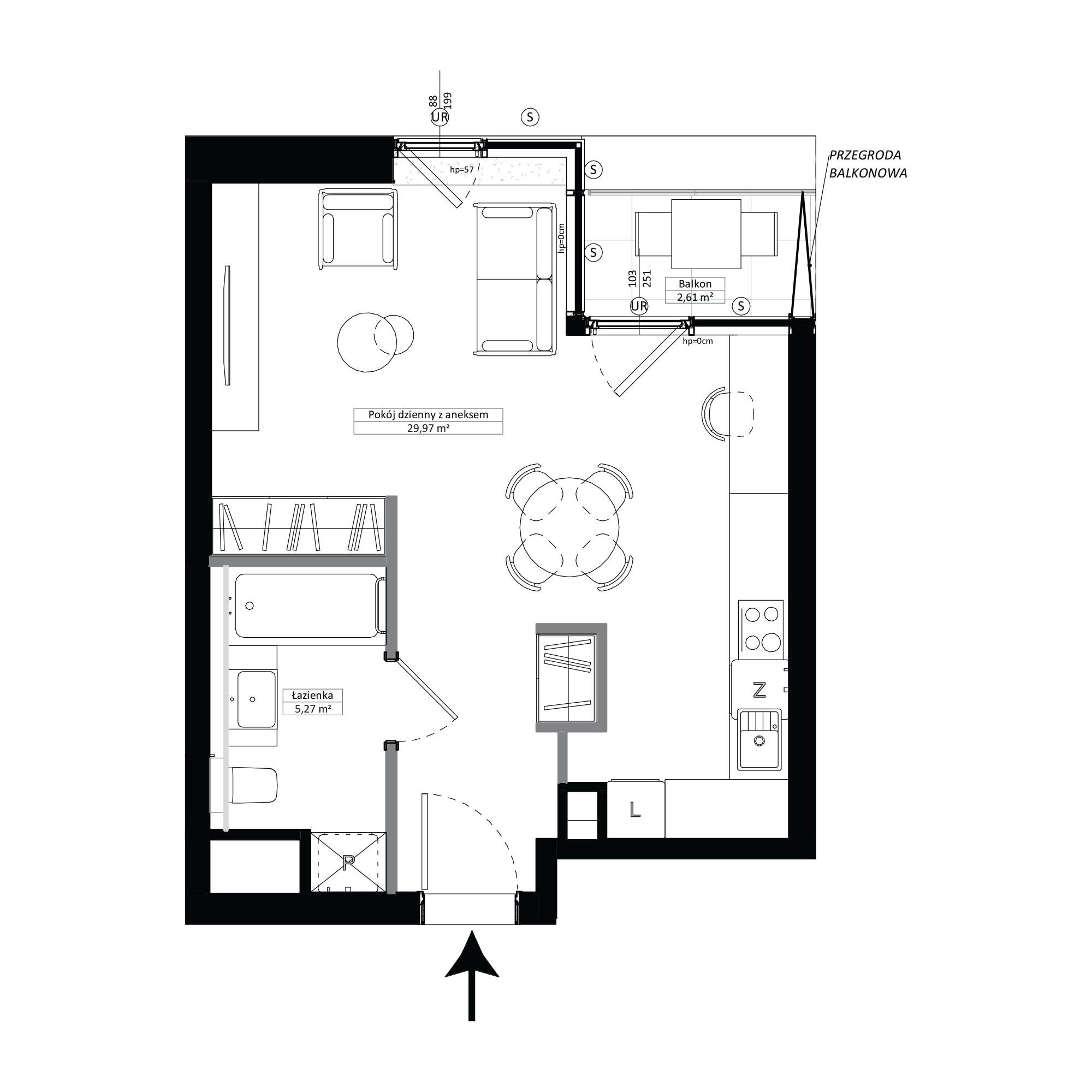 Pułaskiego 19 Poznań mieszkanie deweloperskie na 3 piętrze z 1 pokojem